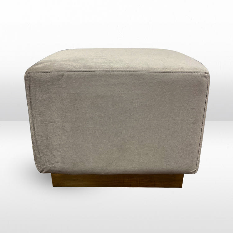 Colette Cube Ottoman - Pewter view 3