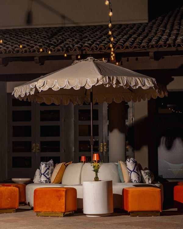 Colette Cube Ottoman - Rust view 3