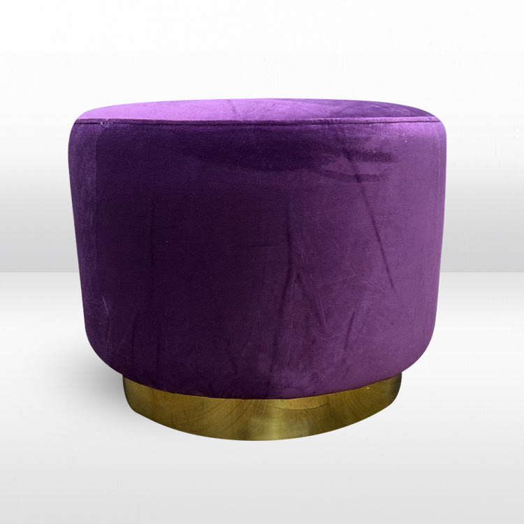 Colette Dot Ottoman - Berry view 3