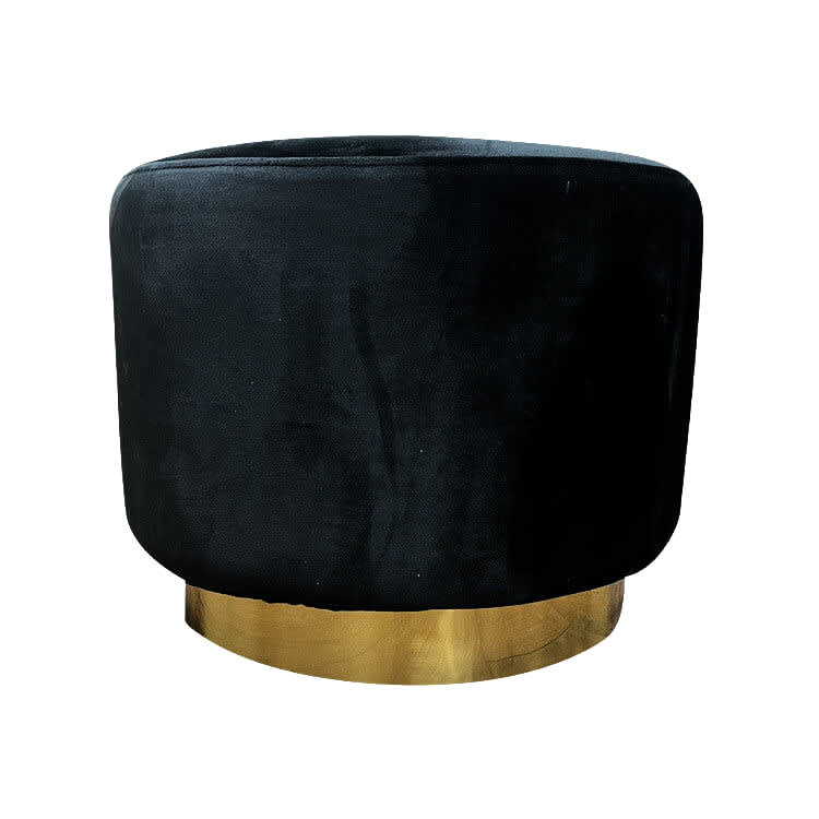 Colette Dot Ottoman - Black