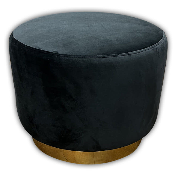 Colette Dot Ottoman - Black view 2