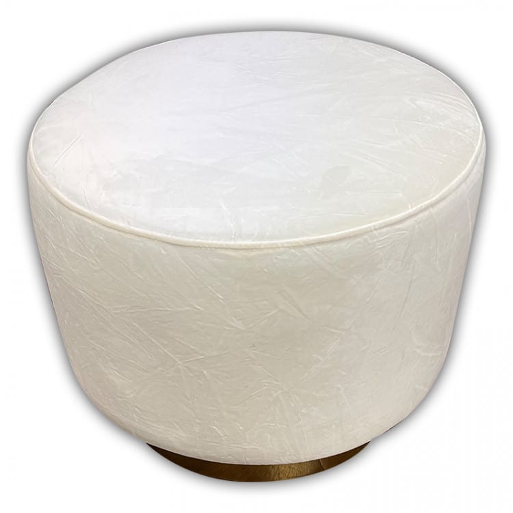 Colette Dot Ottoman - Ivory view 2