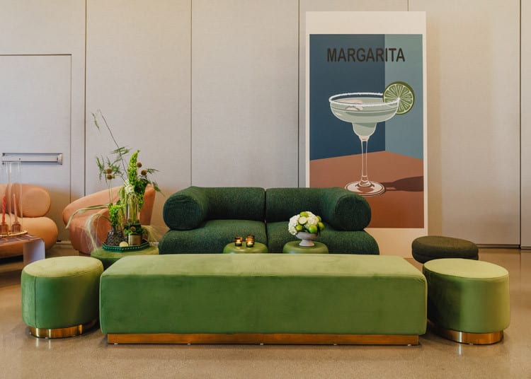 Colette Dot Ottoman - Moss view 6