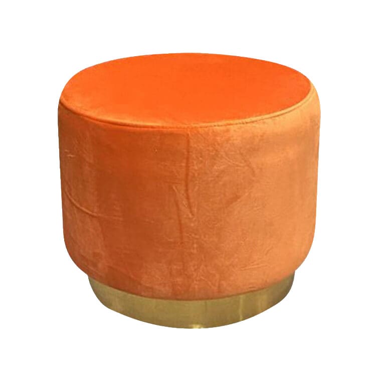 Colette Dot Ottoman - Rust
