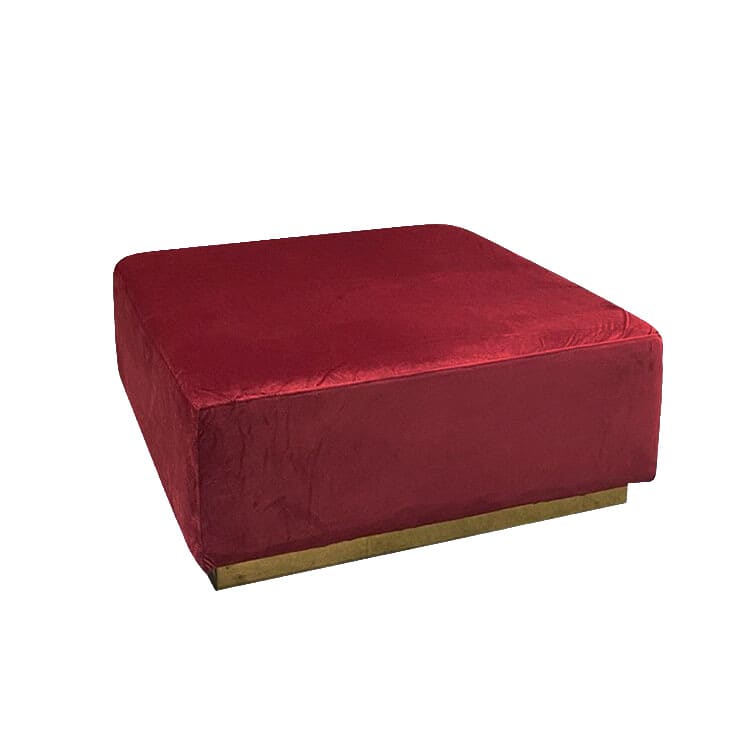 Colette Opus Ottoman - Crimson