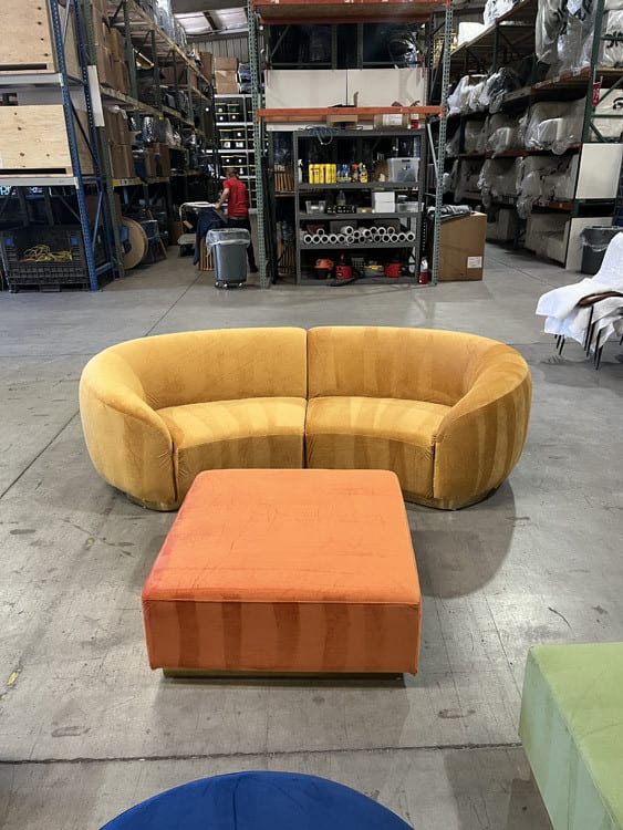Colette Opus Ottoman - Rust view 2