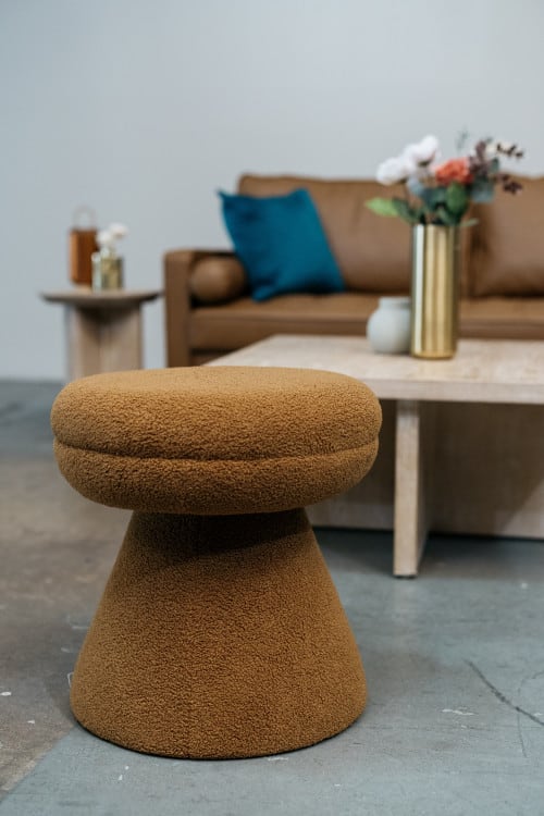 Zoe Ottoman - Brown view 2