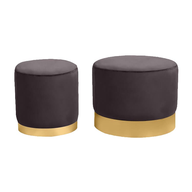 Wee and Stout Ottoman Set - Graphite