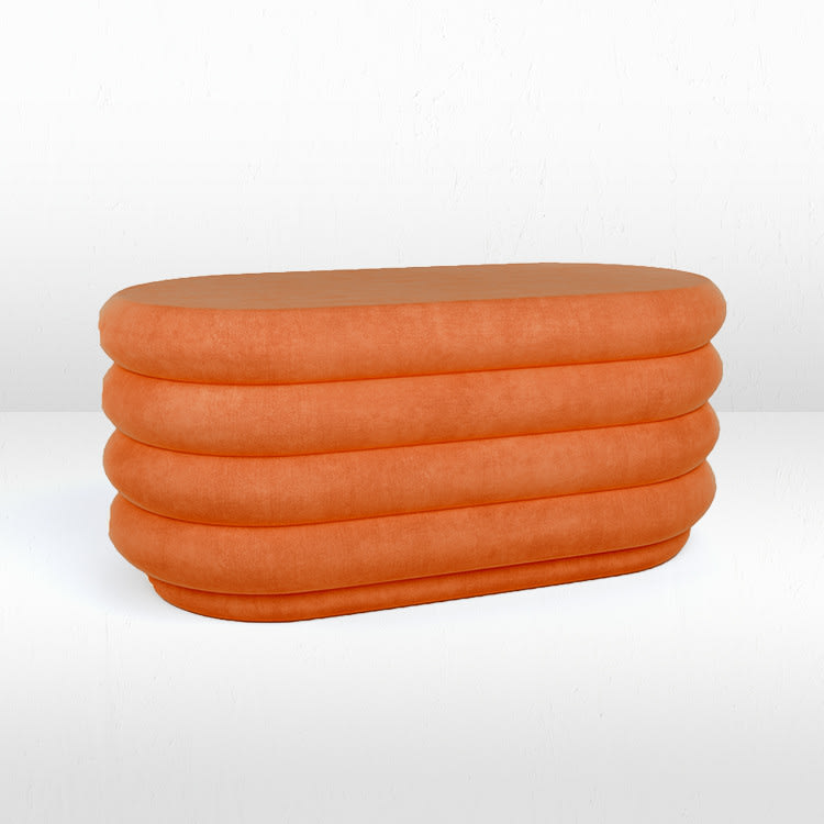 Reese Oval Ottoman - Rust view 3