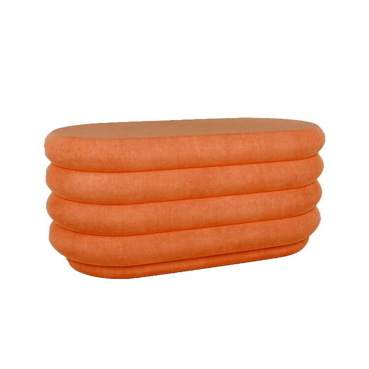Reese Oval Ottoman - Rust
