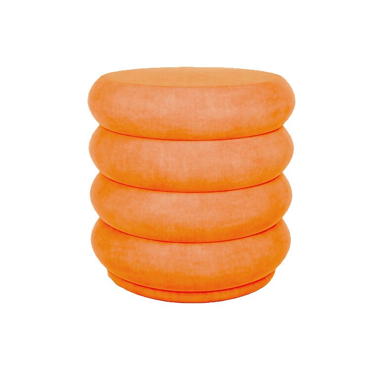 Reese Round Ottoman - Rust