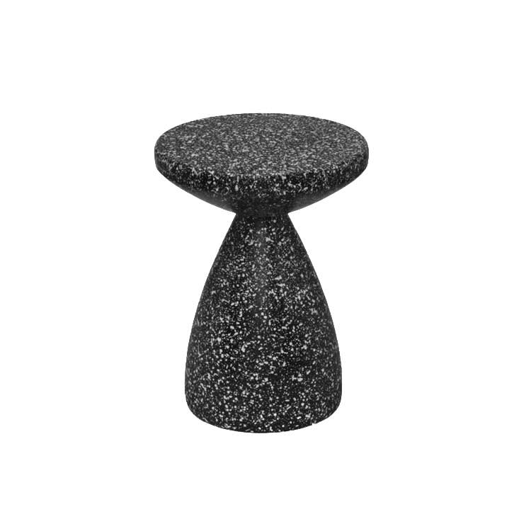 Akina Terrazo Side Table - Black