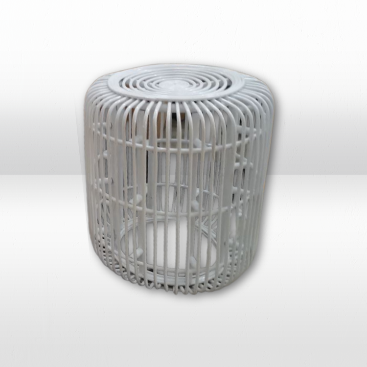 Benni Rattan Side Table - White view 6