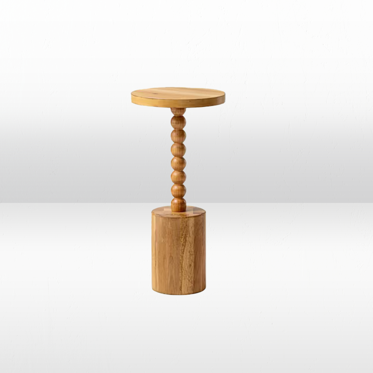 Bubble Natural Pedestal Side Table view 4