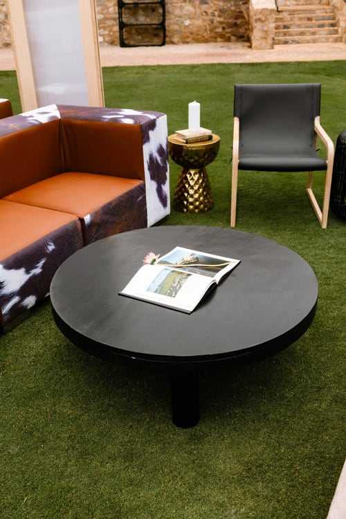 Gold Drum Side Table view 5