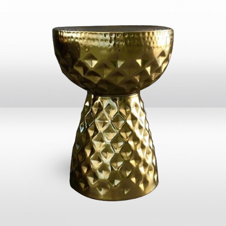 Gold Drum Side Table view 7
