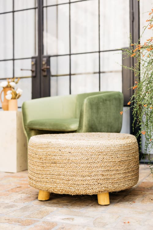 Jute Accent Side Table view 2