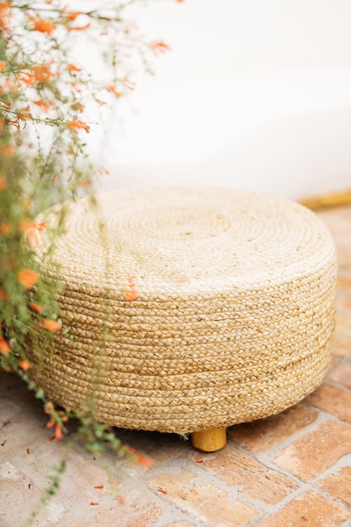 Jute Accent Side Table view 3
