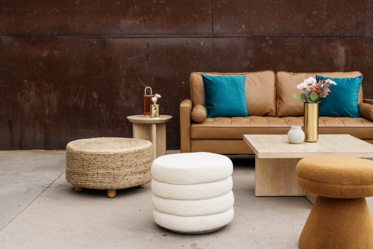 Jute Accent Side Table view 5
