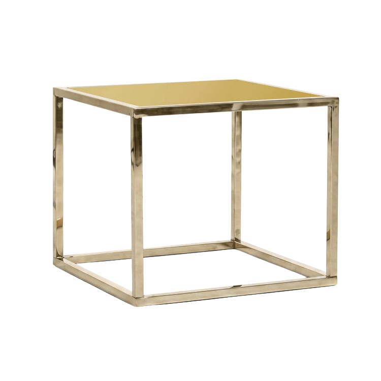 Mercer Side Table - Gold Frame / Gold Mirror Top