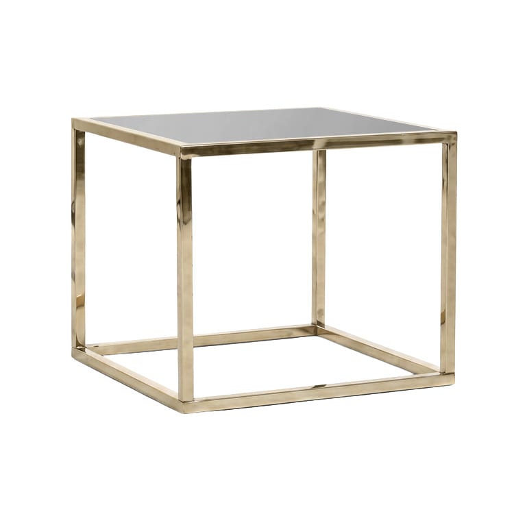 Mercer Side Table - Gold Frame / Silver Mirror Top