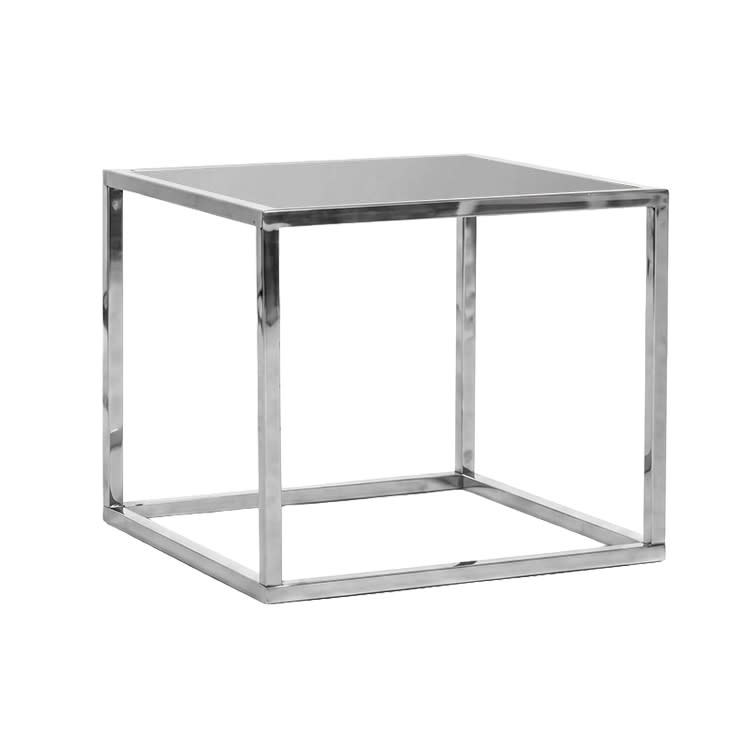 Mercer Side Table - Silver Frame / Silver Mirror top