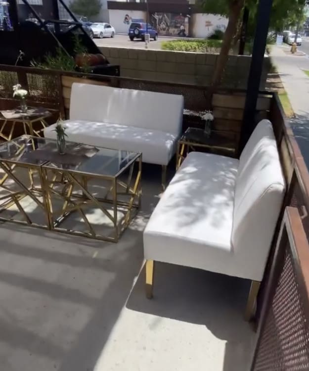 Nest Side Table - Gold Frame view 2