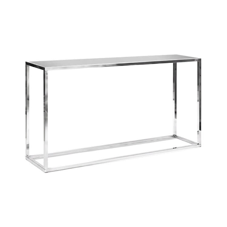 Bentley Sofa Table - Silver Frame / Silver Mirror Top