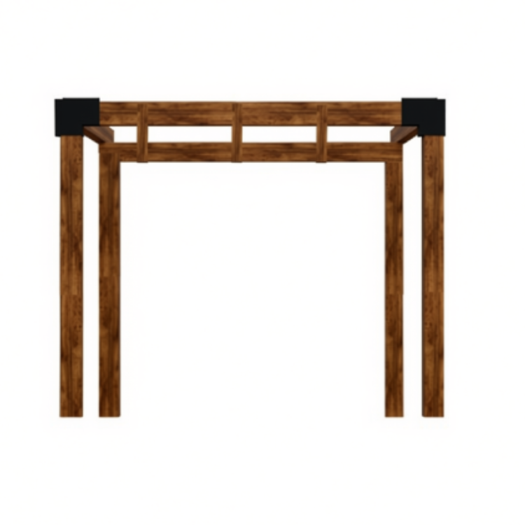 Arbor Cabana / Walnut Wood - 8 x 8 x 4
