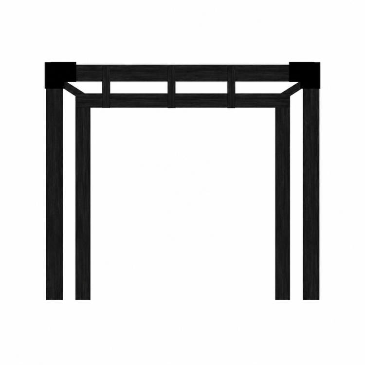 Arbor Cabana / Black Wood - 8 x 8 x 4