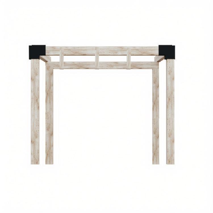 Arbor Cabana / White Wood - 8 x 8 x 4