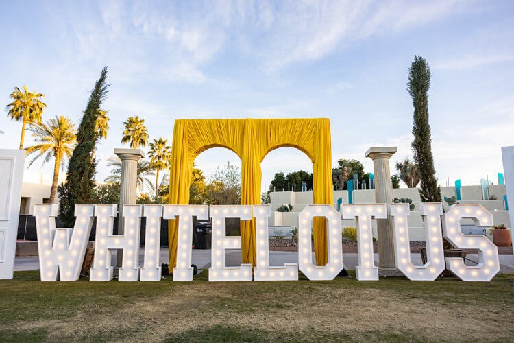 white lotus themed event