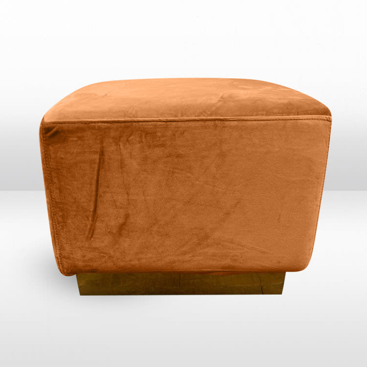 Colette Cube Ottoman - Cinnamon view 2
