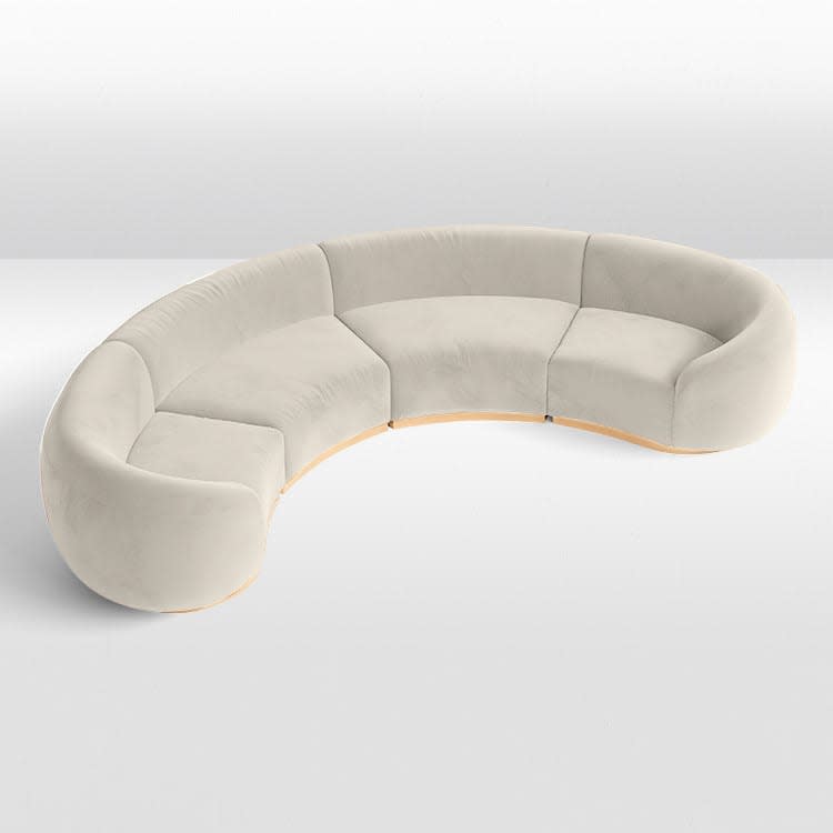 Cascade Crescent Sofa - Ivory view 2