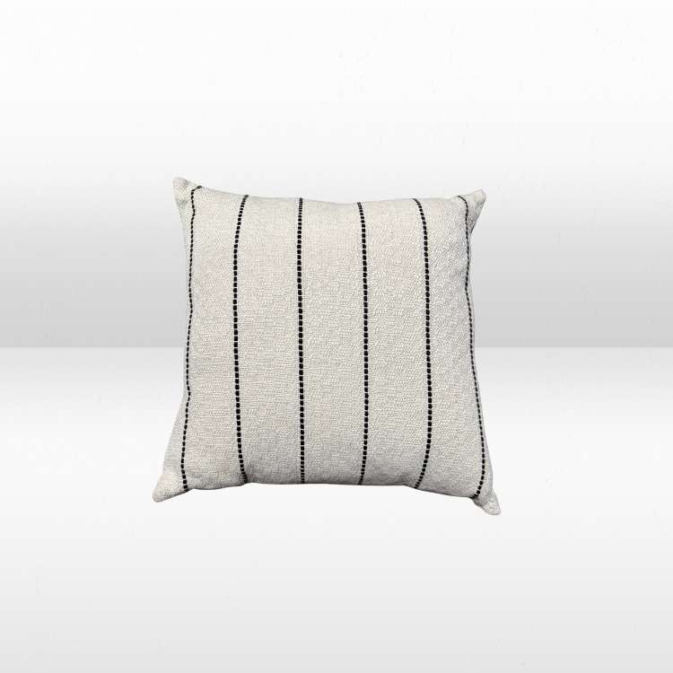 Cream & Black Stitch Pillow view 2