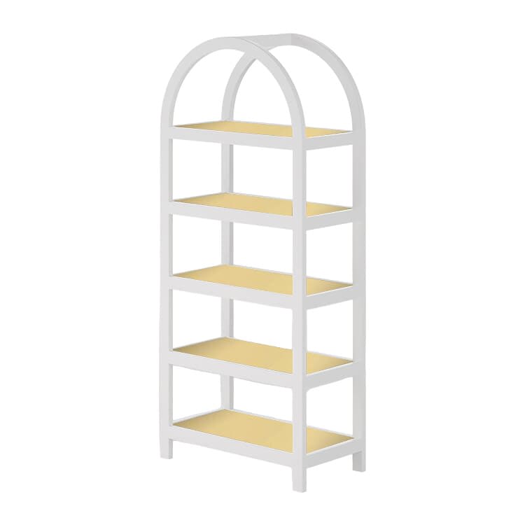 Chandler Barback - White / Gold Mirror Shelves