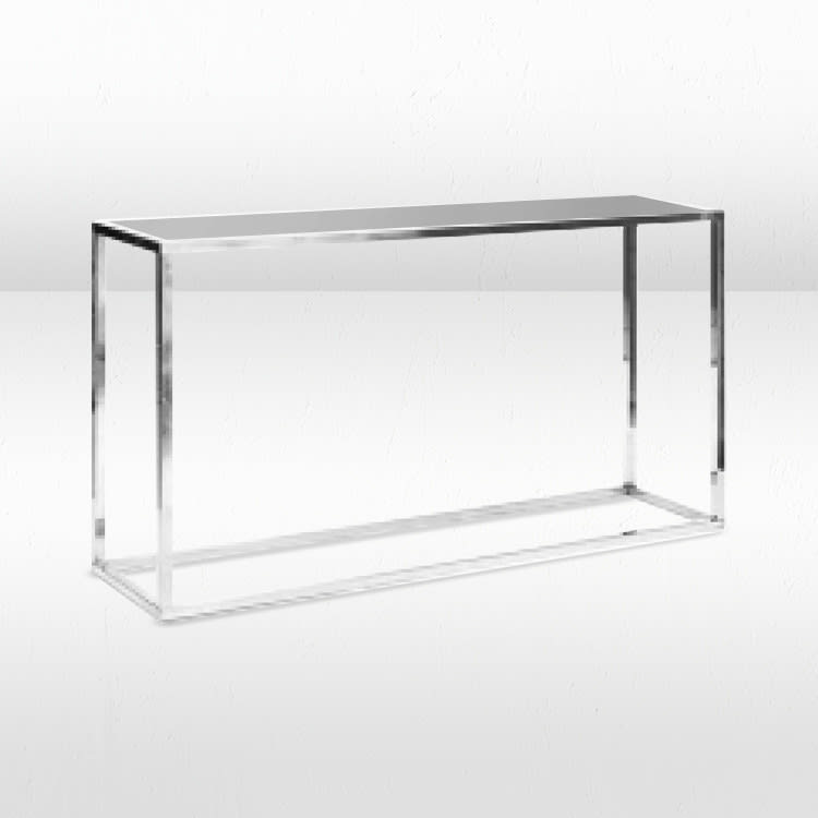 Bentley Counter Height Table  - Silver Frame / Silver Mirror Top view 2