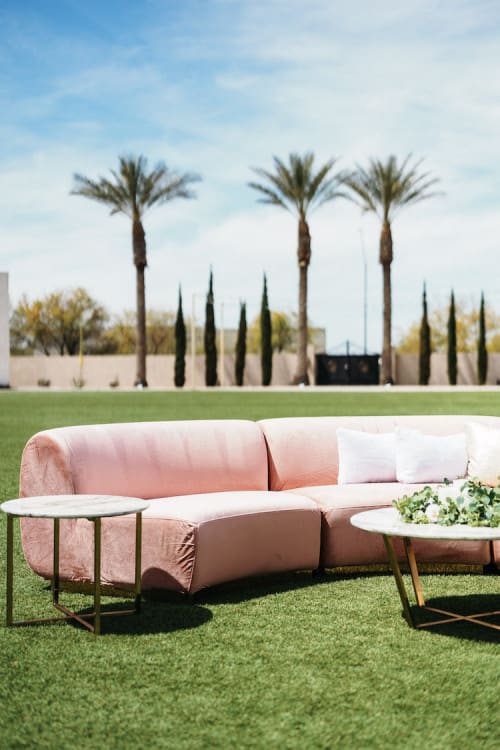 Colette Crescent Sofa - Blush view 2