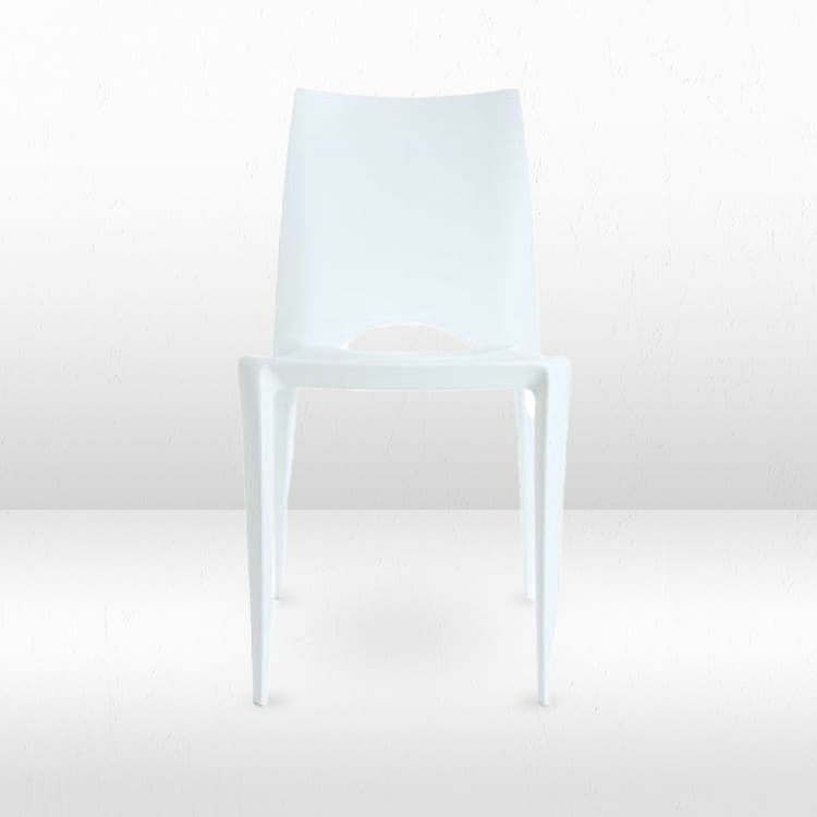 Crescent White Dining Chair view 2