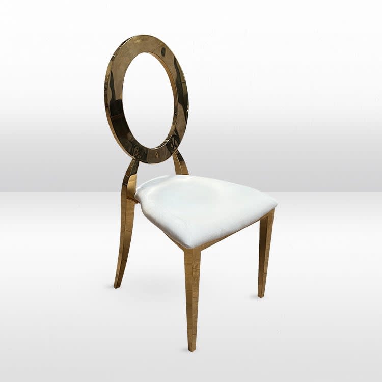 Halo Dining Chair with Ivory Pads view 2