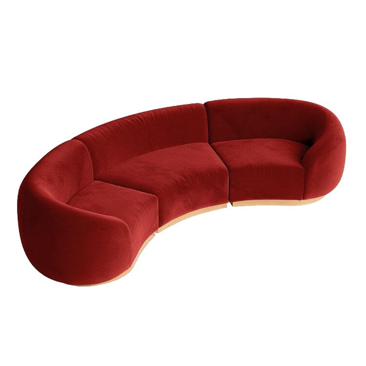 Cascade Arc Sofa - Crimson