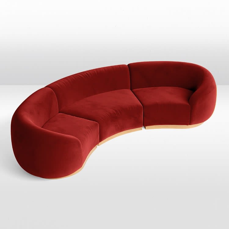 Cascade Arc Sofa - Crimson view 5