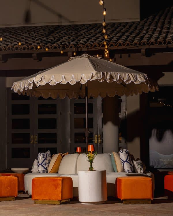 Colette Cube Ottoman - Rust view 3