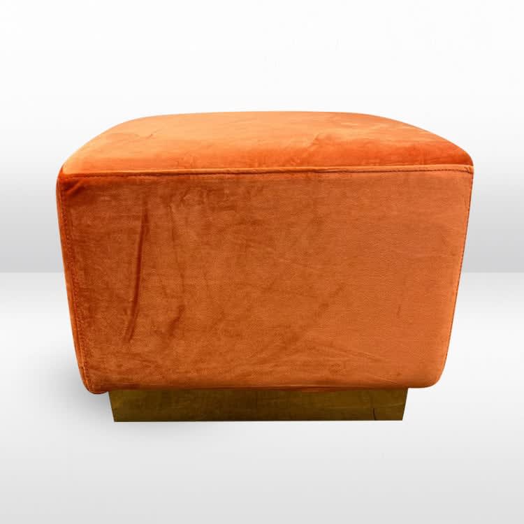 Colette Cube Ottoman - Rust view 4