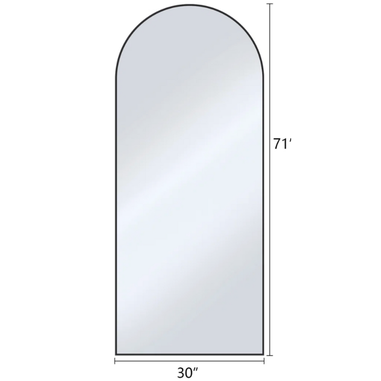 Full Length Mirror - Black Frame view 3