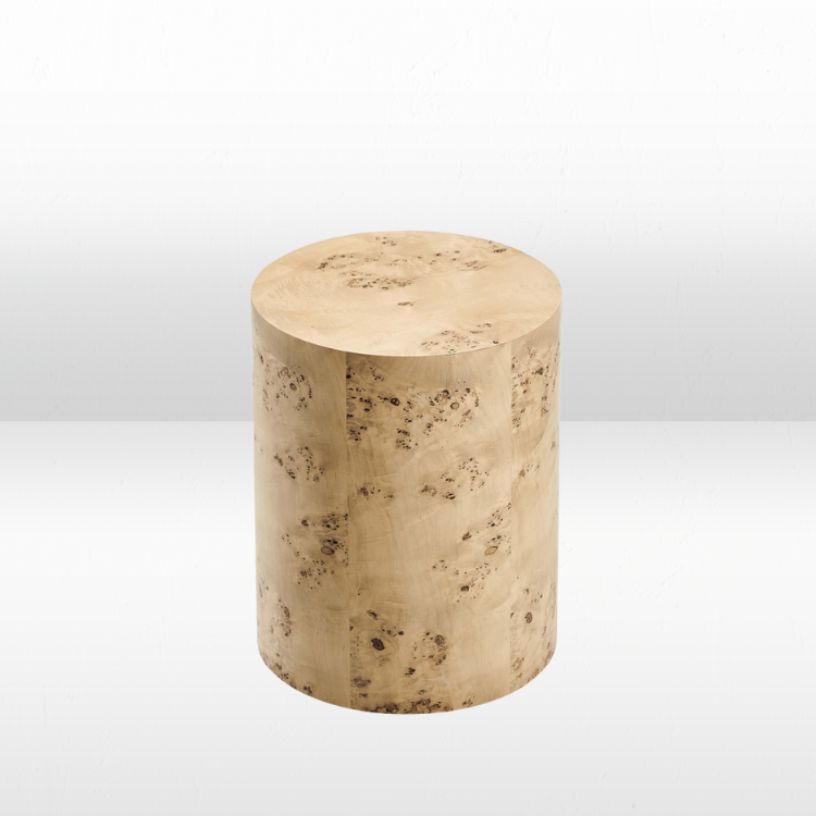 Burl Natural Round Side Table view 3