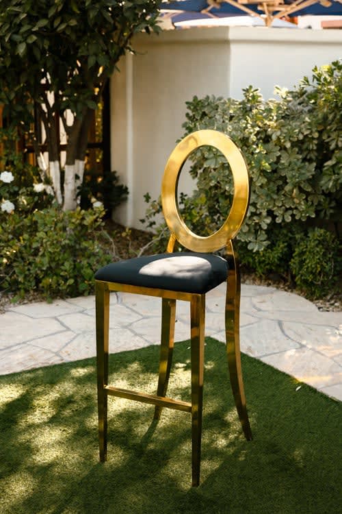 Halo Bar Stool with Black Pad view 5