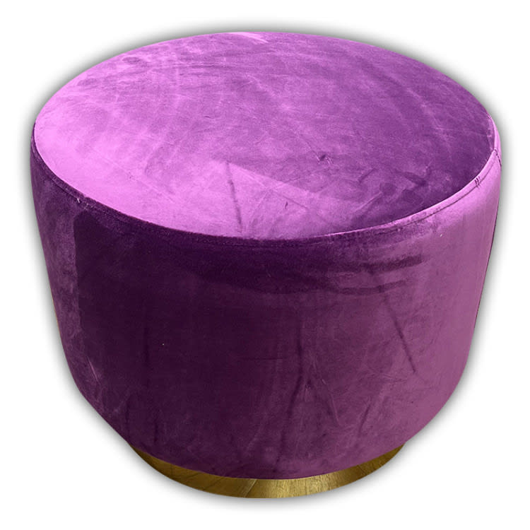 Colette Dot Ottoman - Berry view 2