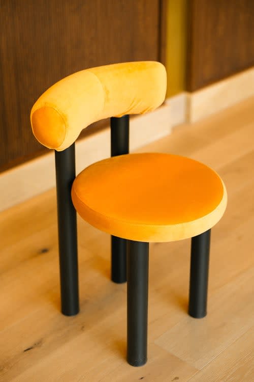 Ava Velvet Dining Chair - Caramel view 3