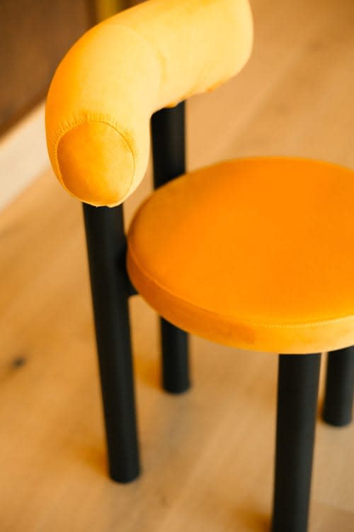 Ava Velvet Dining Chair - Caramel view 4